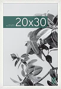 MCS Studio Gallery 20x30 Poster Frame White Woodgrain, Vertical & Horizontal Wall Hanging Large Picture Frame for Photos, Posters & Art Prints (1-Pack)
