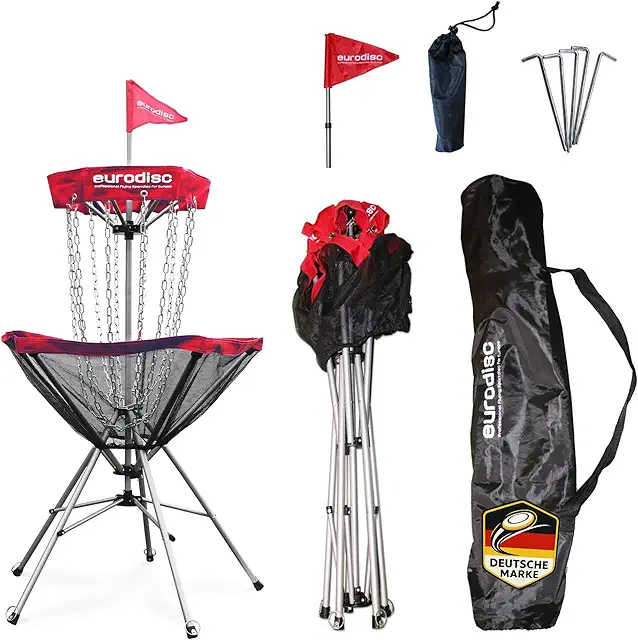 Eurodisc 1Click! Profi Discgolfkorb - Leichter Frisbeegolf-Korb für die ganze Familie