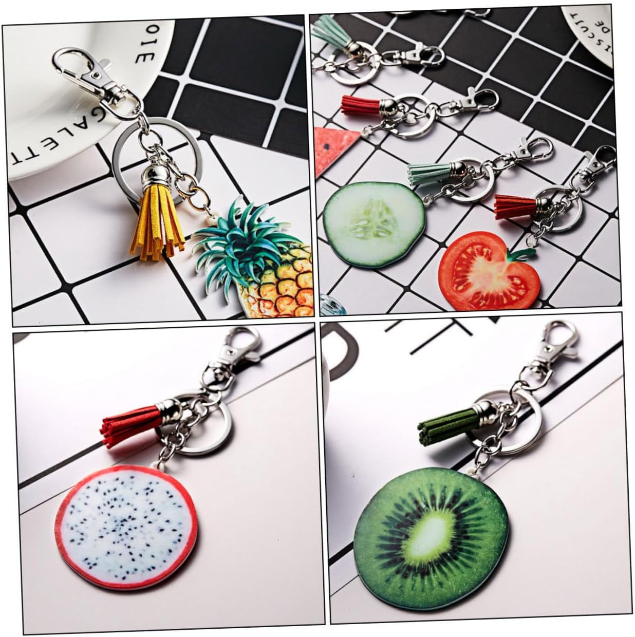 40sets Keychain Kit Swivel Snap Hooks Key Jump and Eye for Craft Projects Accessories for Keychain Making