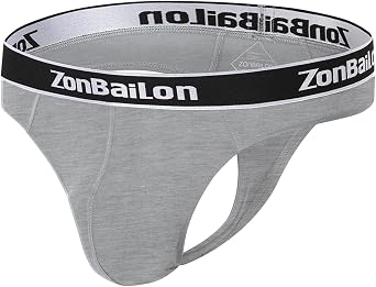 ZONBAILON Sexy Mens Thong Bamboo Viscose T-Back Bulge Pouch Thongs Briefs Male Low Rise Underwear Pack M L XL 2XL