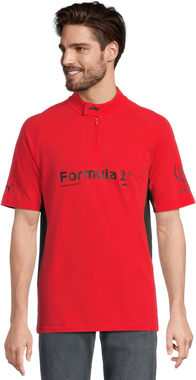 PUMA Mens F1 75Yrs Graphic Short Sleeve Shirt Casual Casual - Red