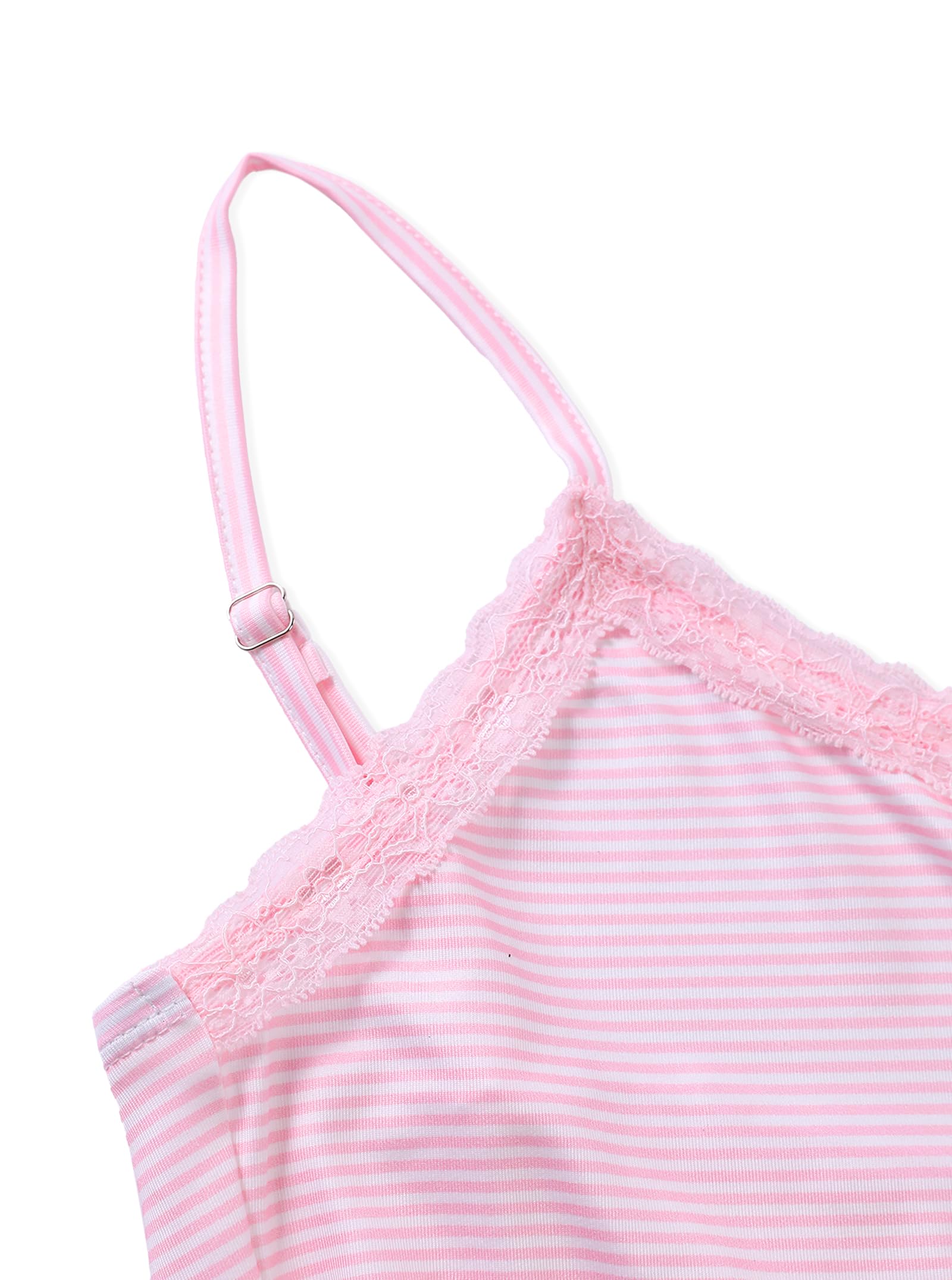 Hilinker Womens Sexy 2 Piece Pajama Set Lace Trim Ruched Cami and Shorts Summer Cute Pjs