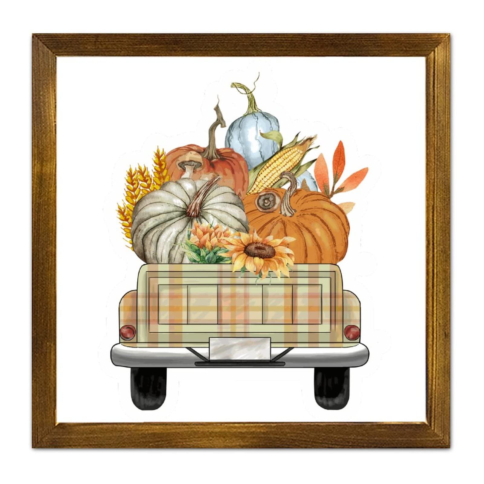 Camion Happy Fall Pumpkin pour habiller un mur blanc de cuisine sans effort