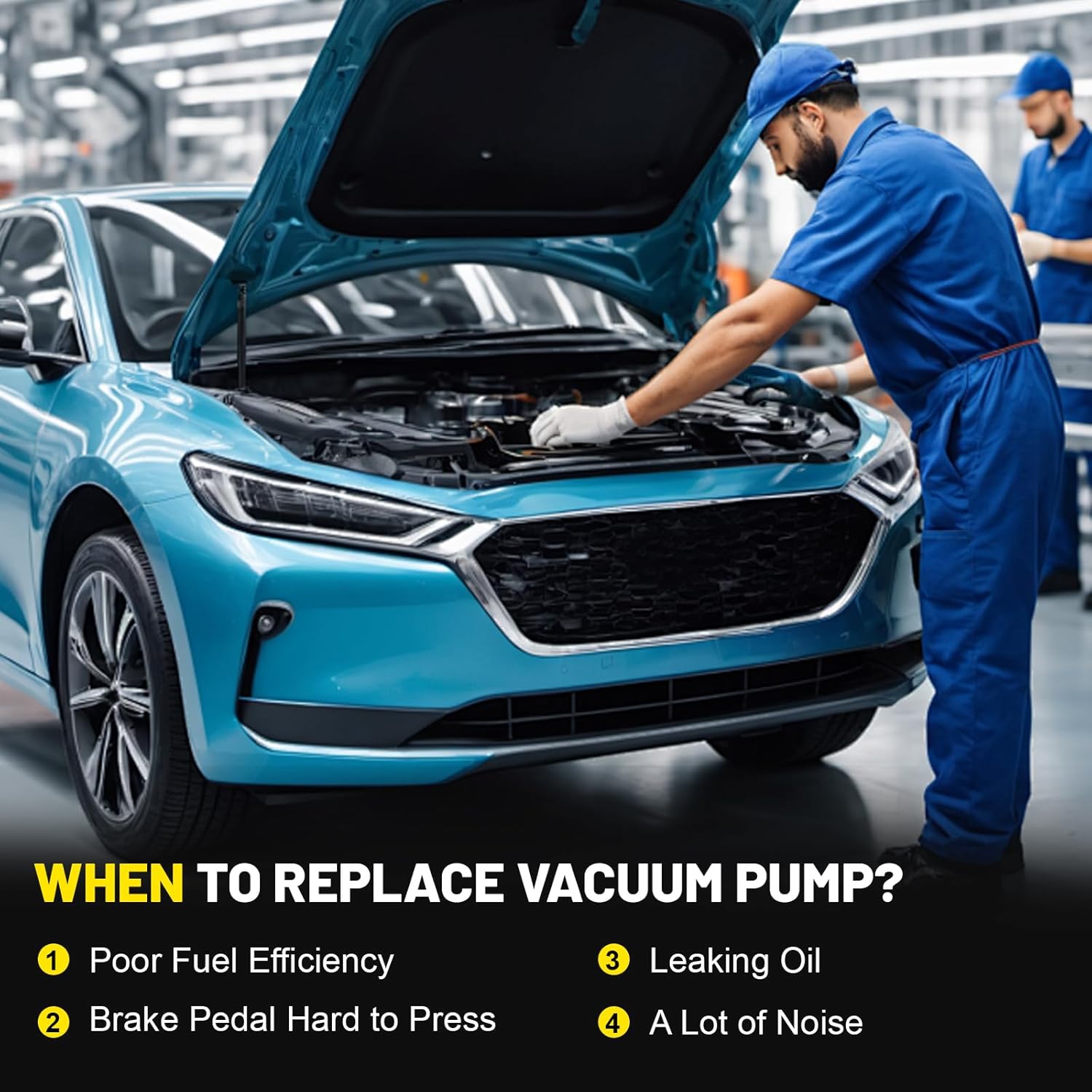 904-861 Brake Vacuum Pump 2014-2020 for Cadillac Escalade, Chevrolet Suburban/Silverado/Tahoe/Cheyenne, GMC Sierra/Yukon 4.3L 5.3L 6.2L Replace OE# 12654013 12659655 12660004 12662552 12669488