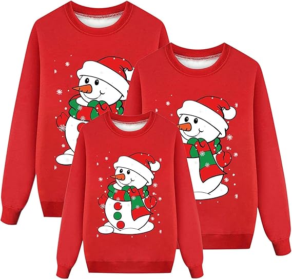 Weihnachtspullover Familie Set Mit Rentier-Muster - Lustige Christmas Sweater Für Alle