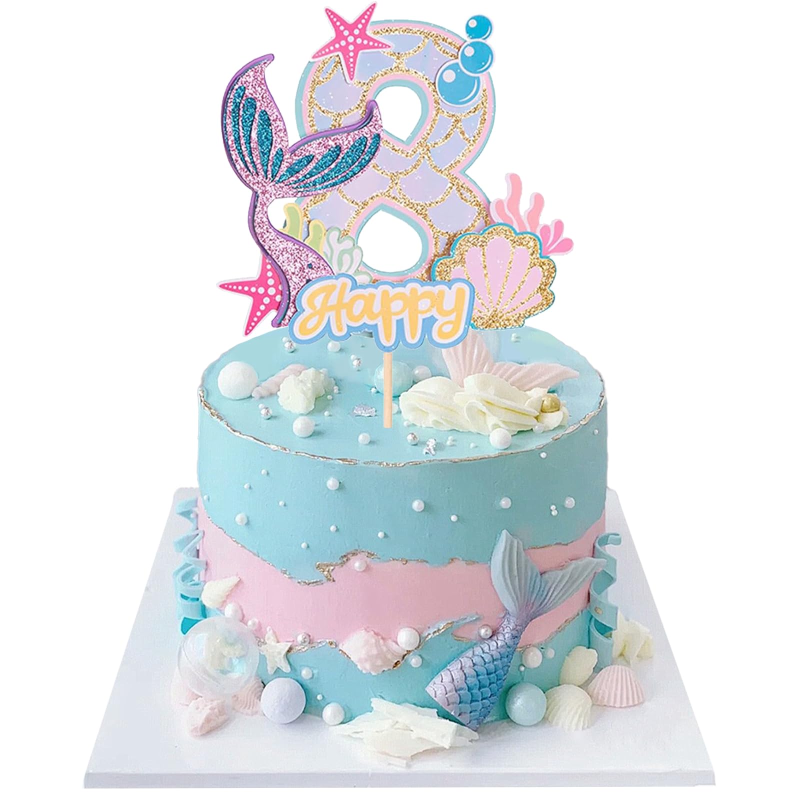 Decorazioni Per Torta A Tema Mare – 20 Pezzi: Stelle Marine, Conchiglie E Corallo In Carta, Ideali Per Compleanni, Battesimi E Feste In Spiaggia