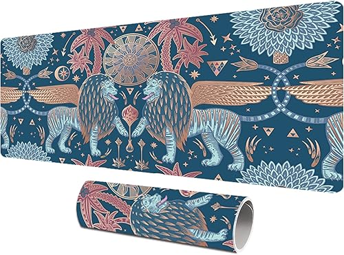 Loveon Alfombrilla de mouse grande para juegos, alfombrilla de escritorio extendida para juegos, mítica oscura, alfombrilla de mouse impermeable de