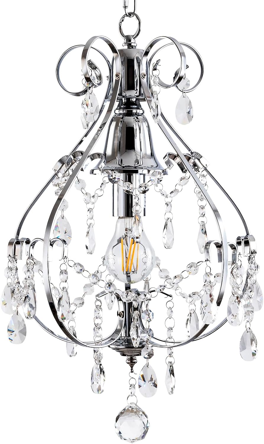 Mini lámpara de araña de cristal, estilo rústico, vintage, para colgar en el techo, 1 lámpara para dormitorio, lámparas colgantes modernas,