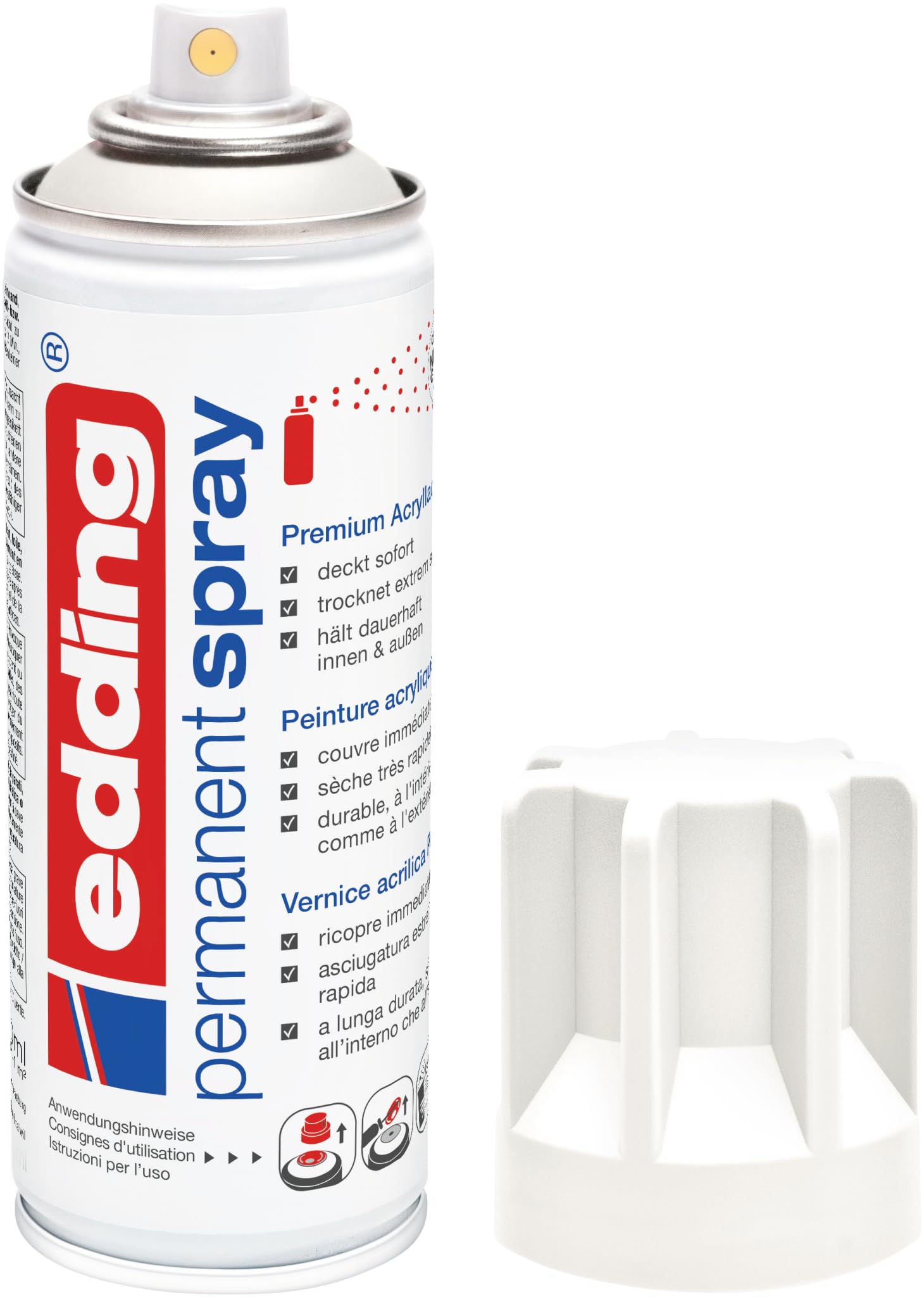 edding 5200 Permanent Spray - 200 ml - Acryllack zum Lackieren und Dekorieren von Glas, Metall, Holz, Keramik, Kunststoff, Leinwand - Lackspray, Acrylspray, Farbspray (Metallic Set 5er Pack)