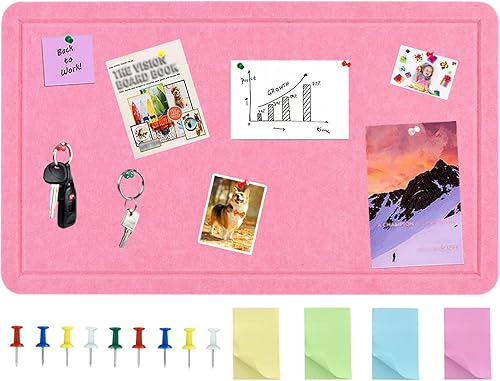 Miniatura 25 de Vuzvuv Barra de corcho negro de 16 x 12 pulgadas con 20 pasadores, tiras autoadhesivas para tablón de anuncios que no dañan la pared, tablero