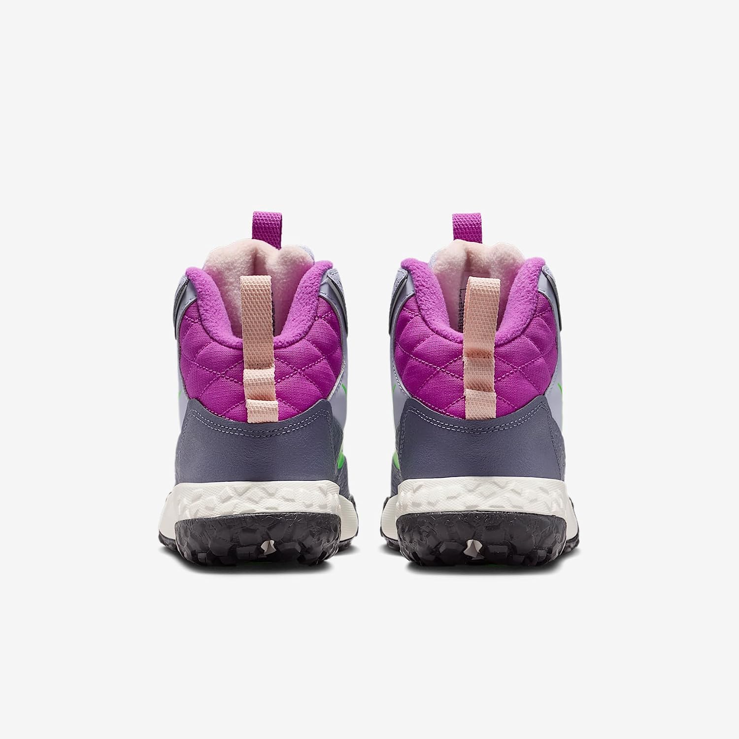Nike Terrascout Big Kids' Boots with Reflective Accents (Ghost/Light Carbon/Vivid Purple/Green Strike) Size 5.5