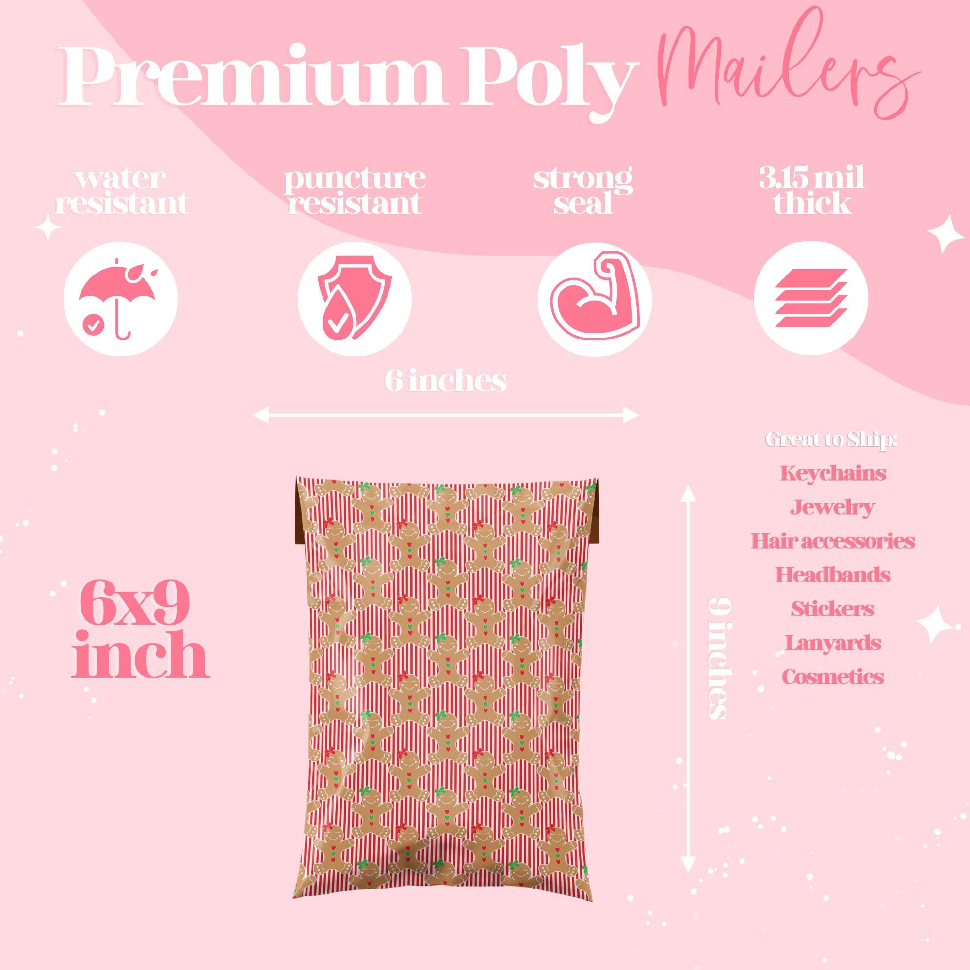 Christmas Poly Mailers - Variety Pack of 18 -3 Christmas Poly Mailers - Variety Pack of 18 -3