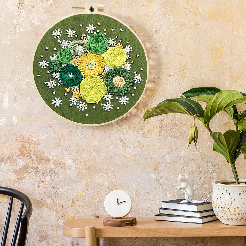 DOITEM Stick-Set Für Anfänger - Komplettset Mit Rahmen, Garn & Vorlagen