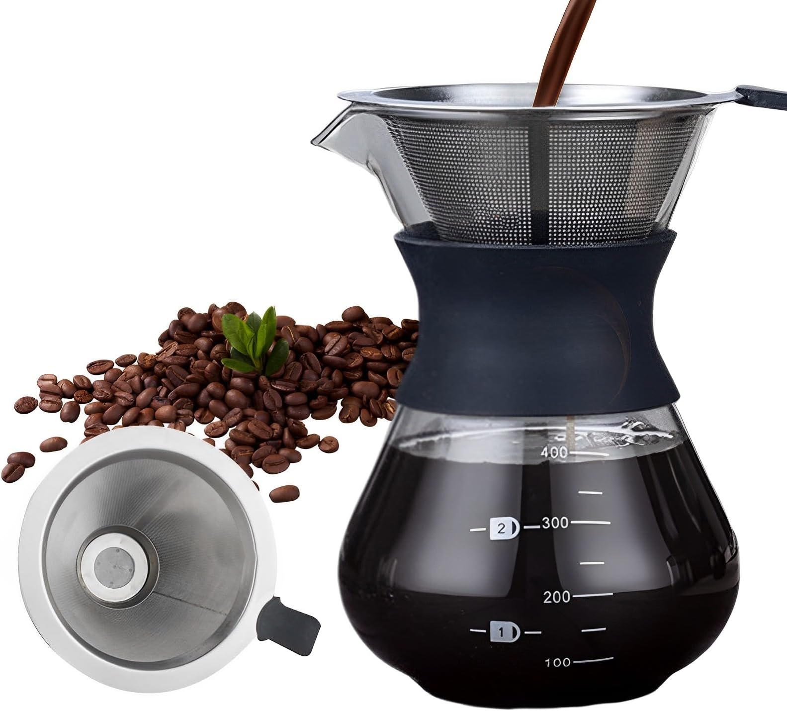 VAODO Glass Coffee Pot Set