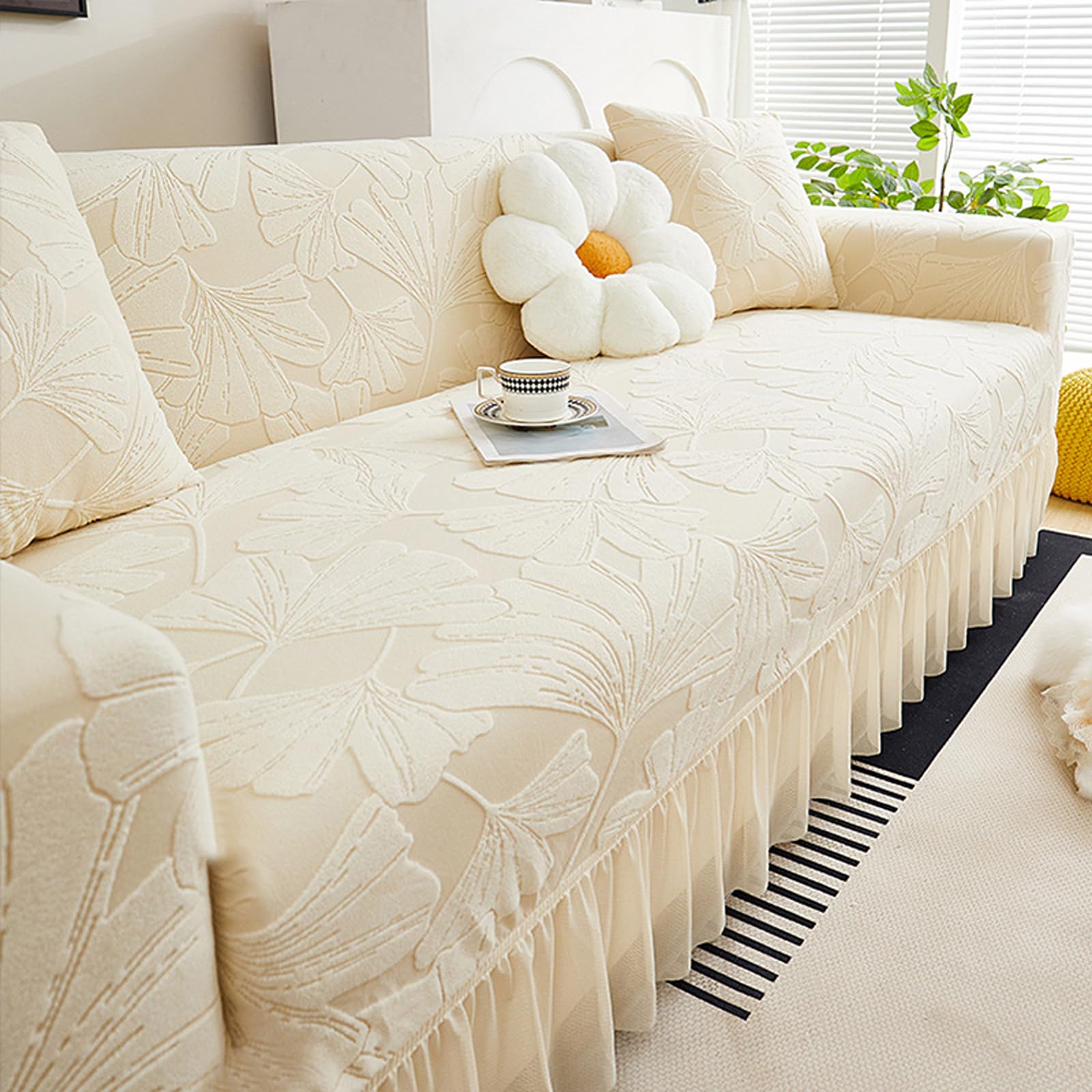 Housse de canapé extensible anti-taches pour protéger le mobilier des animaux