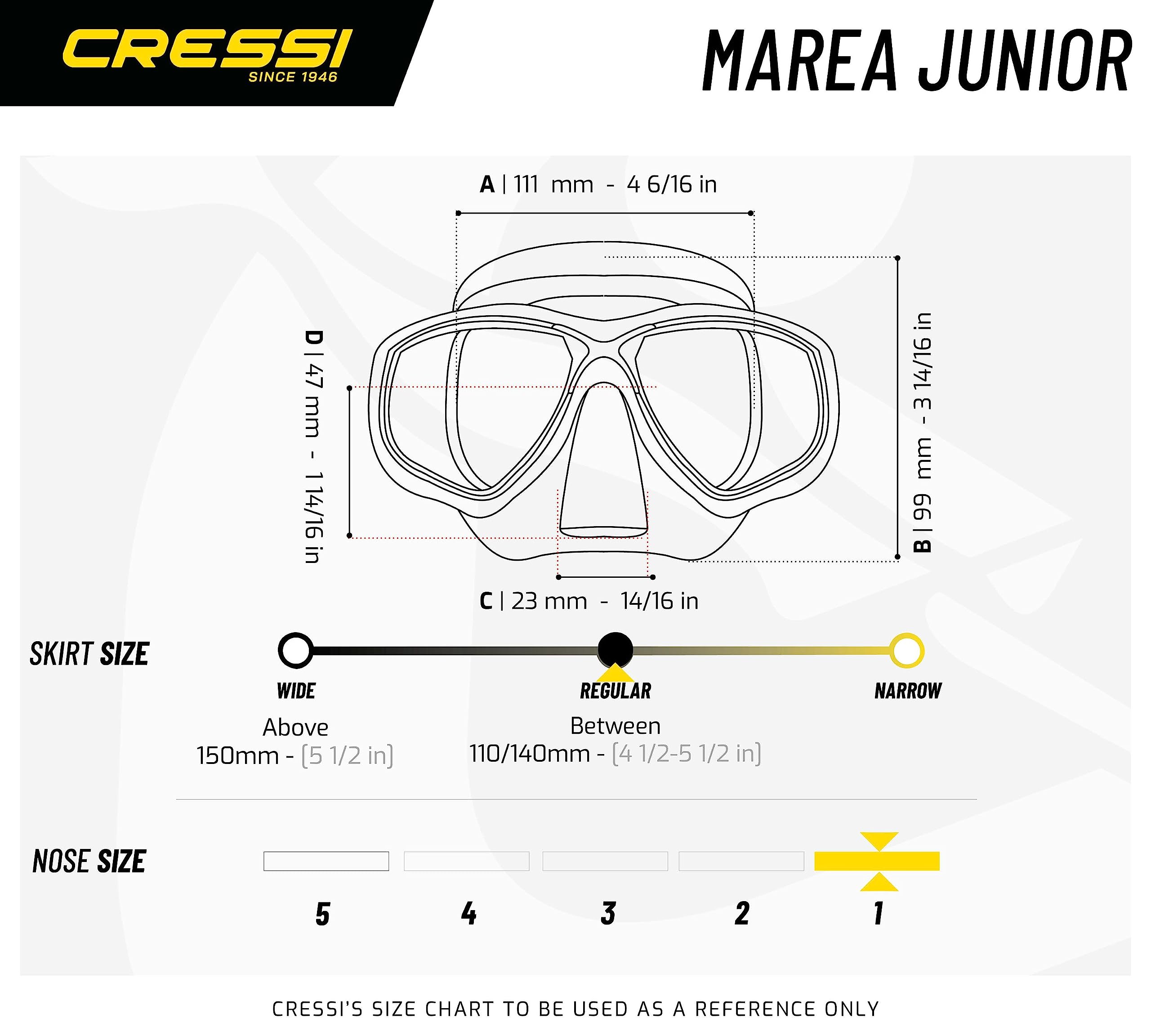 Cressi Combo Set Marea Vip Jr, Set composto da Maschera Marea Jr e Snorkel Top Unisex Bambino