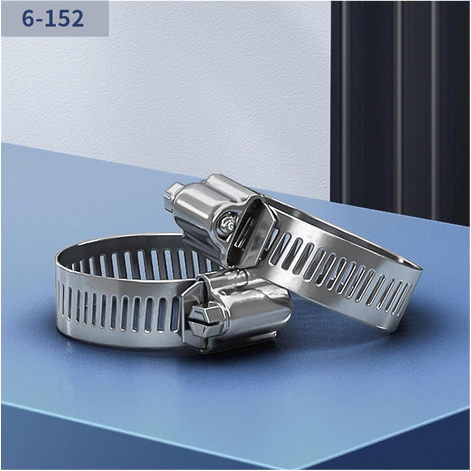 Hose Throat Clamp Adjustable 6-165mm Stainless Steel Worm Gear Hose Clip Water Pipe Hood Washing Machine Gas Pipe Collar Clamp(105-127)