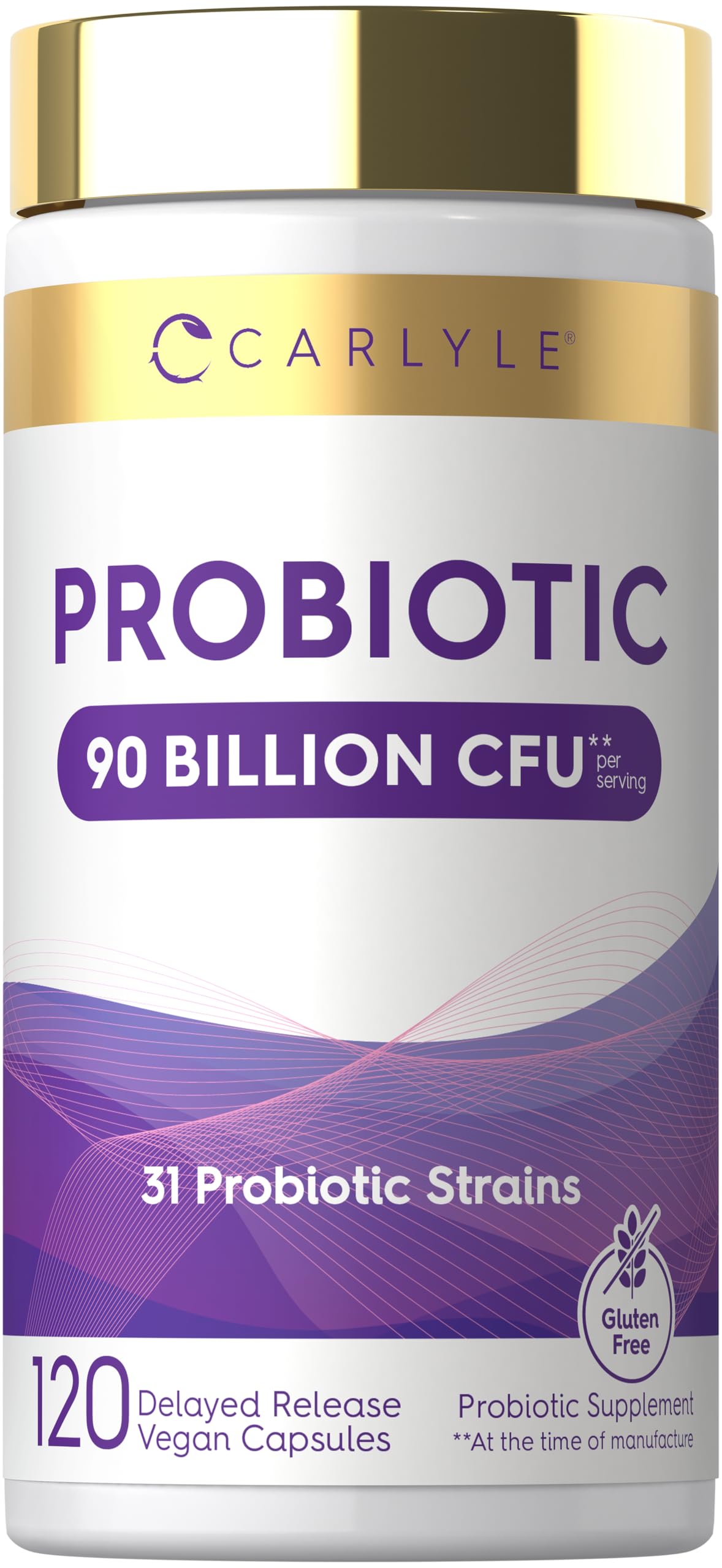 Carlyle Probiotics for Women and Men | 90 Billion CFU | 120 Capsules