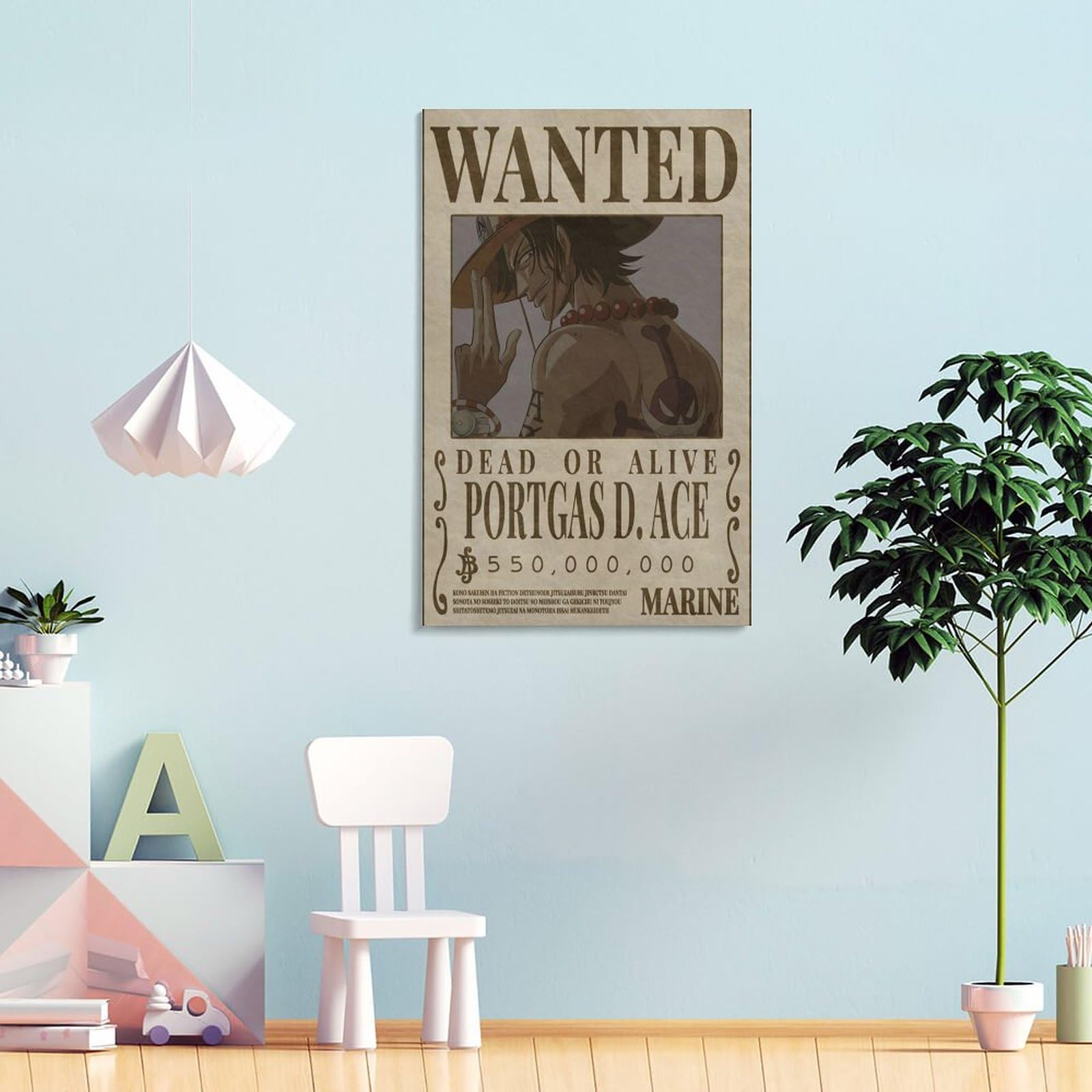 Amazon.co.jp: ワンピースアニメエース賞金首指名手配ポスター2
