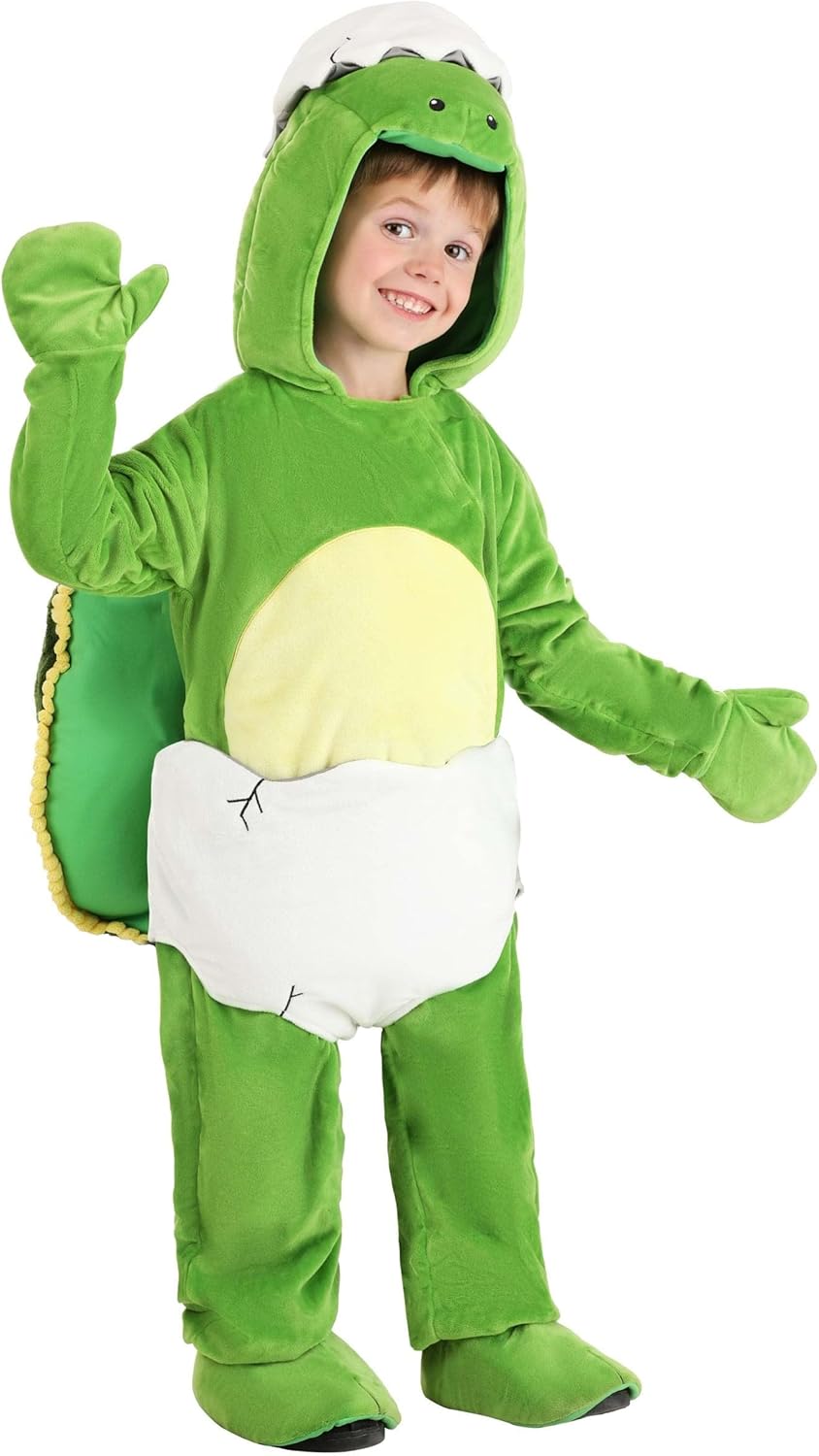 Hatching Turtle Toddler Costume - Jumpsuit, Mitts, Foot Covers
