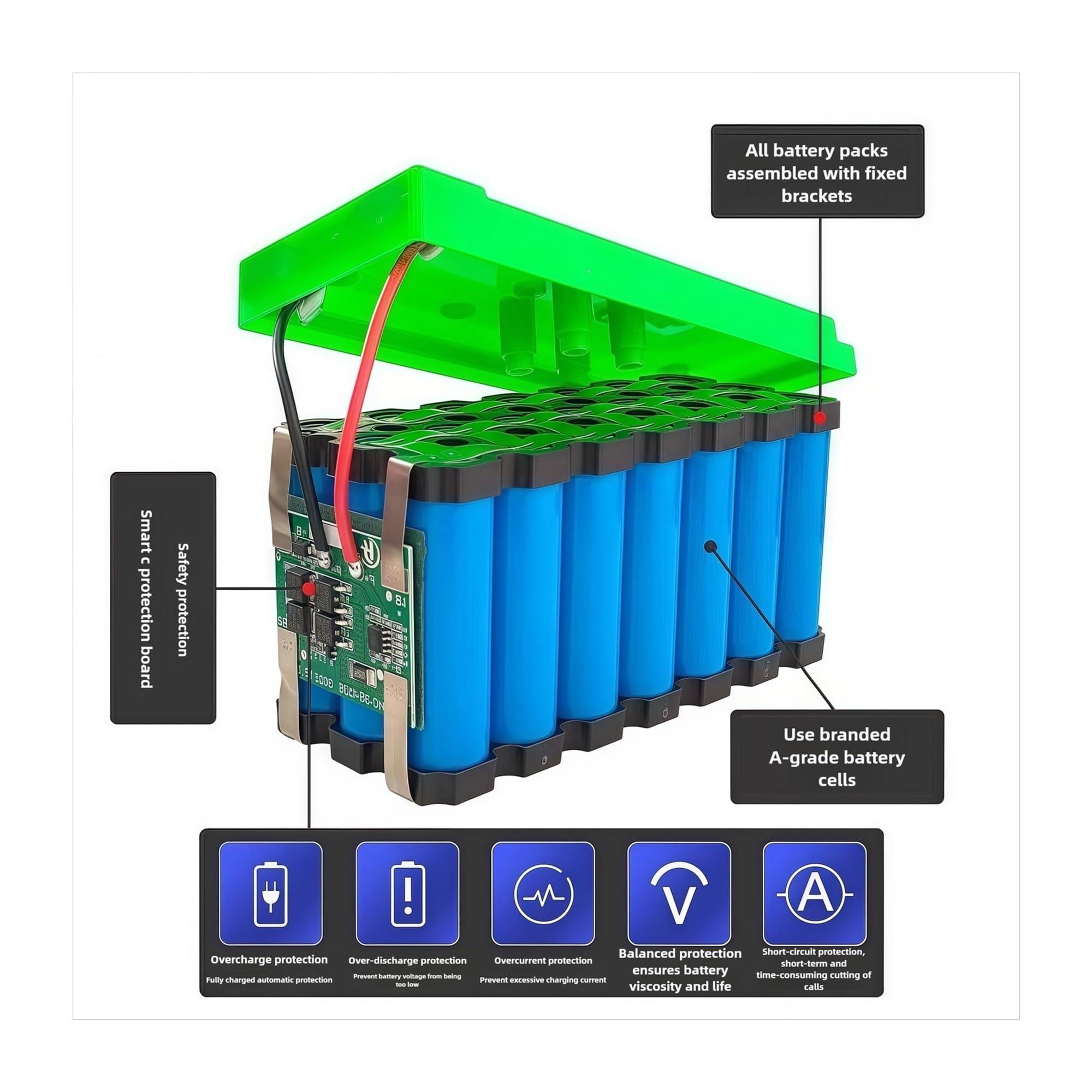 Pacco Batteria Ricaricabile Al Litio 12V Agli Ioni Di Litio 40Ah 30Ah 20Ah
