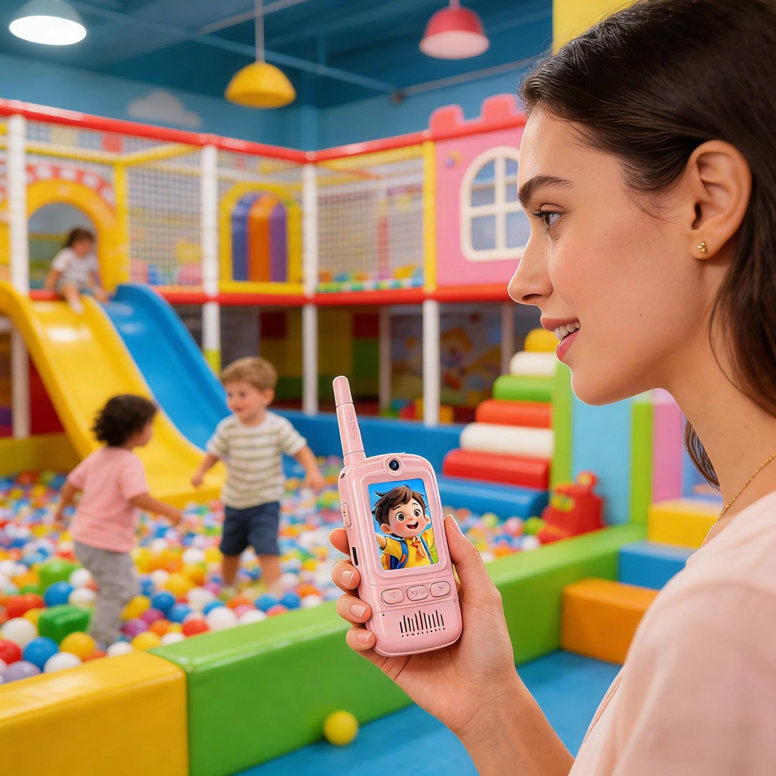 Walkie-Talkies Vidéo 2 Pièces Rechargeables Jouet Intérieur Extérieur