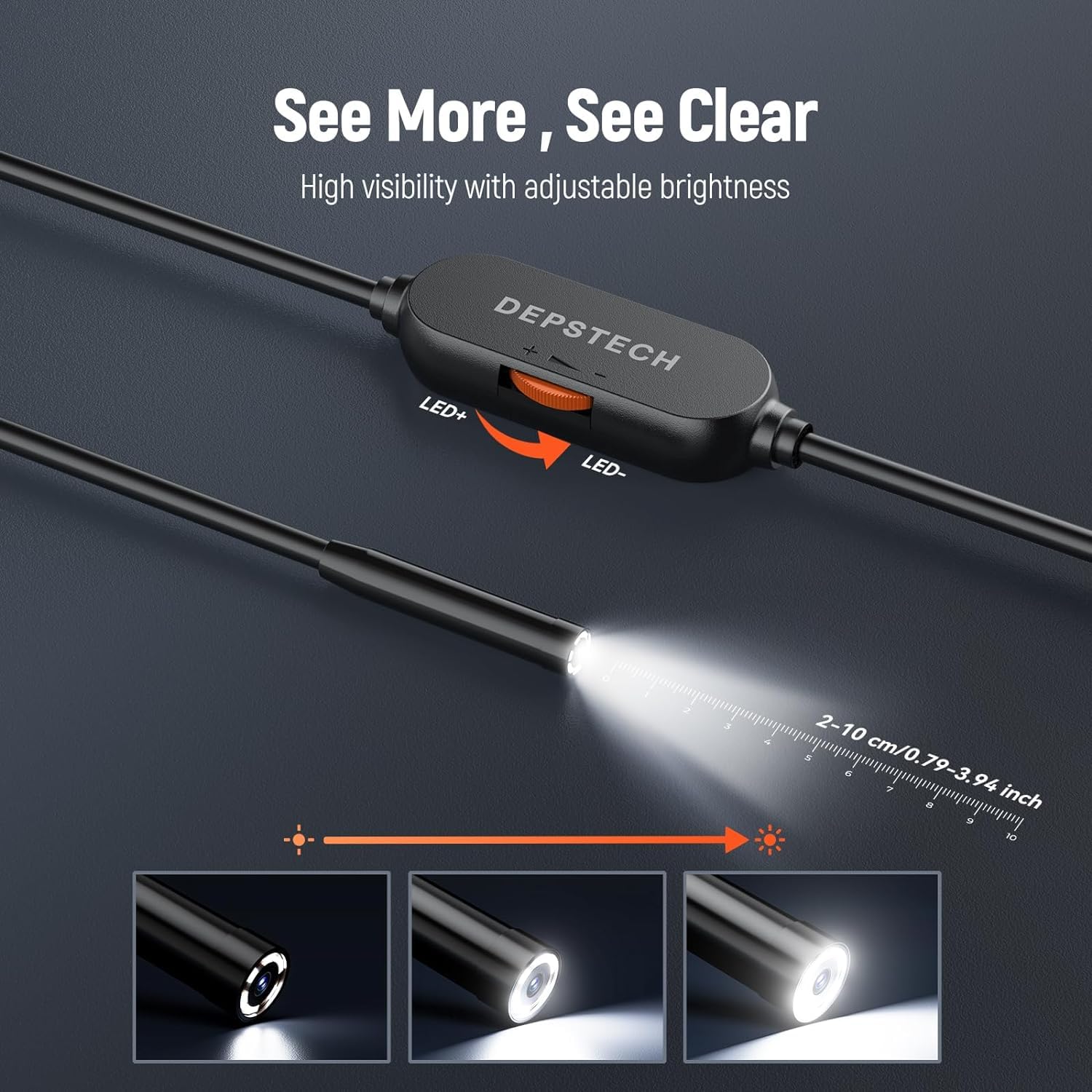 DEPSTECH Endoscopio Wifi 1200P HD Telecamere Di Ispezione Serpente - Foto 10