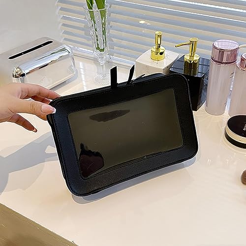 Miniatura 2 de WMM Bolsa de maquillaje transparente, Negro -, Sencillo