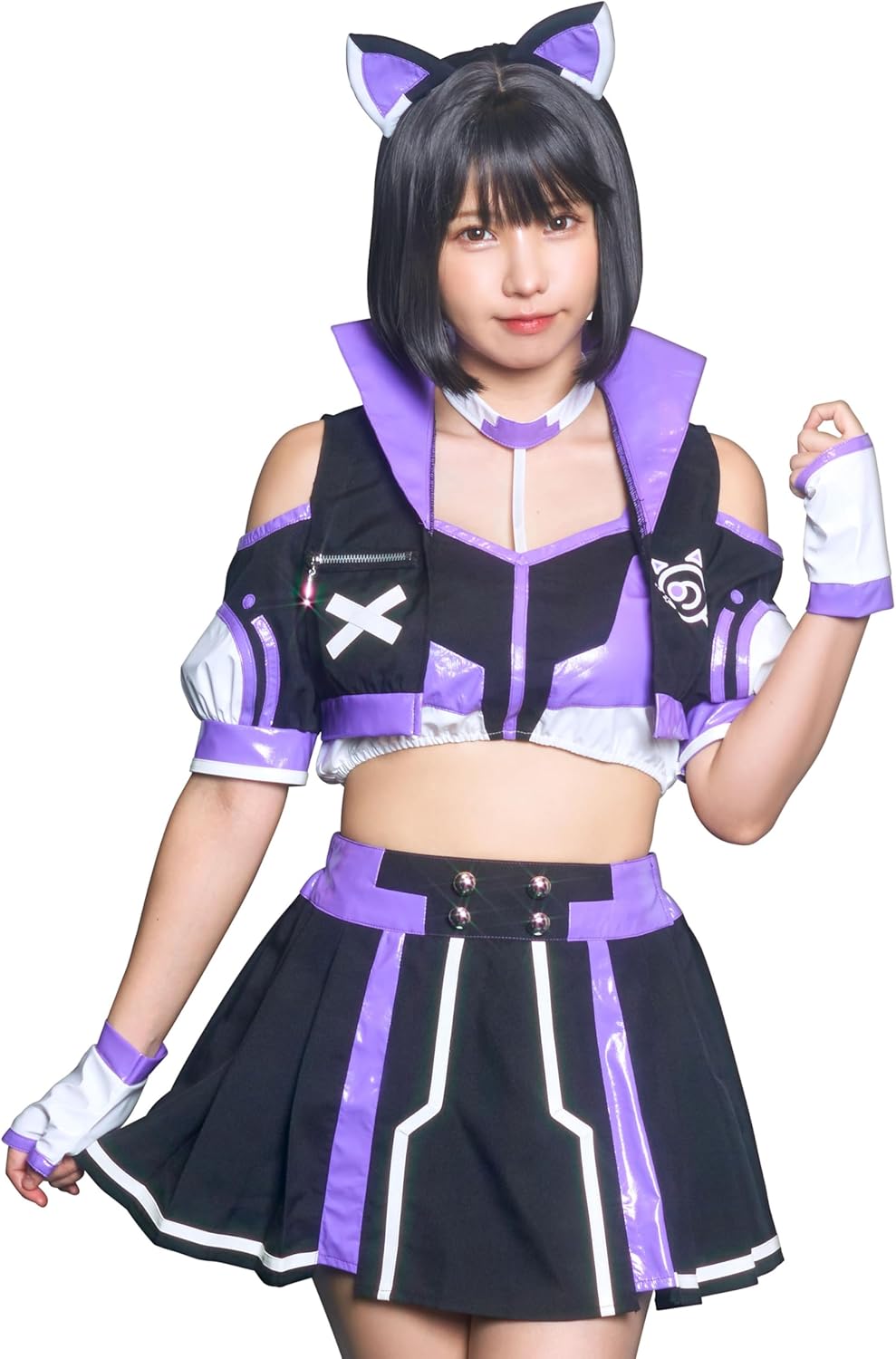 クリアストーン(Clearstone) サイバーイリス コスプレ ハロウィン キャット レディース パープル クリアストーン(Clearstone) サイバーイリス コスプレ ハロウィン キャット レディース パープル