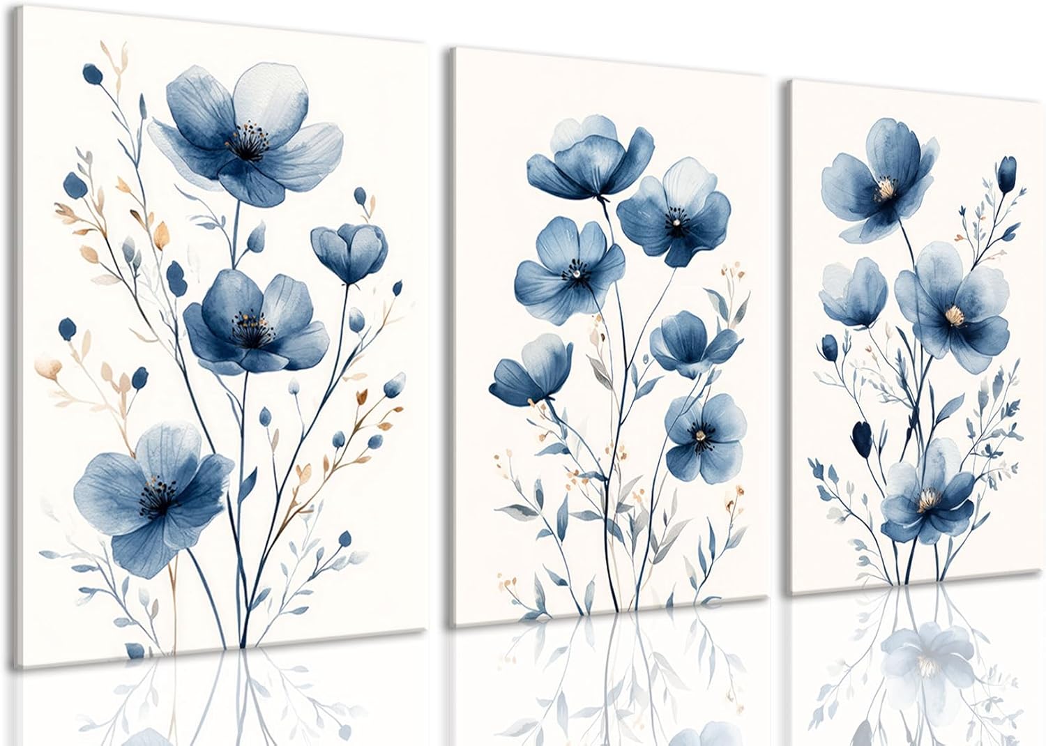 okudolit Blue Flower wall art 12"x16" Canvas Posters & Prints