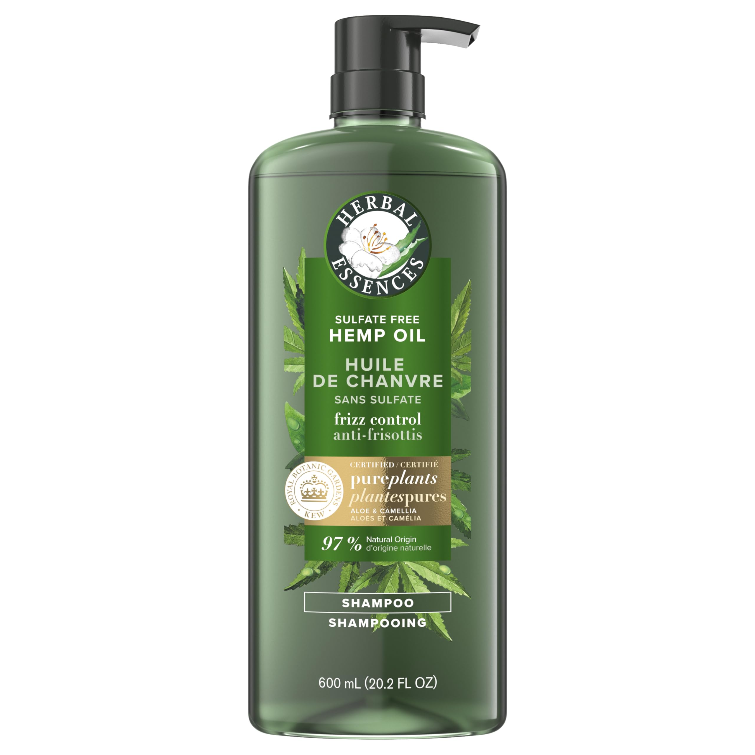 Herbal Essences Smooth + Shine Hemp Sulfate Free Shampoo, 600 mL