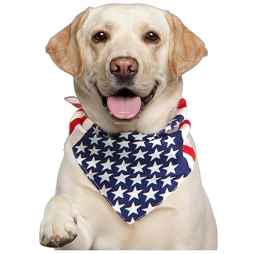 American Flag Dog Bandana 4th of July Dog Bandana 4th of July Dog Clothes Patriotic Dog Pet Bandanas