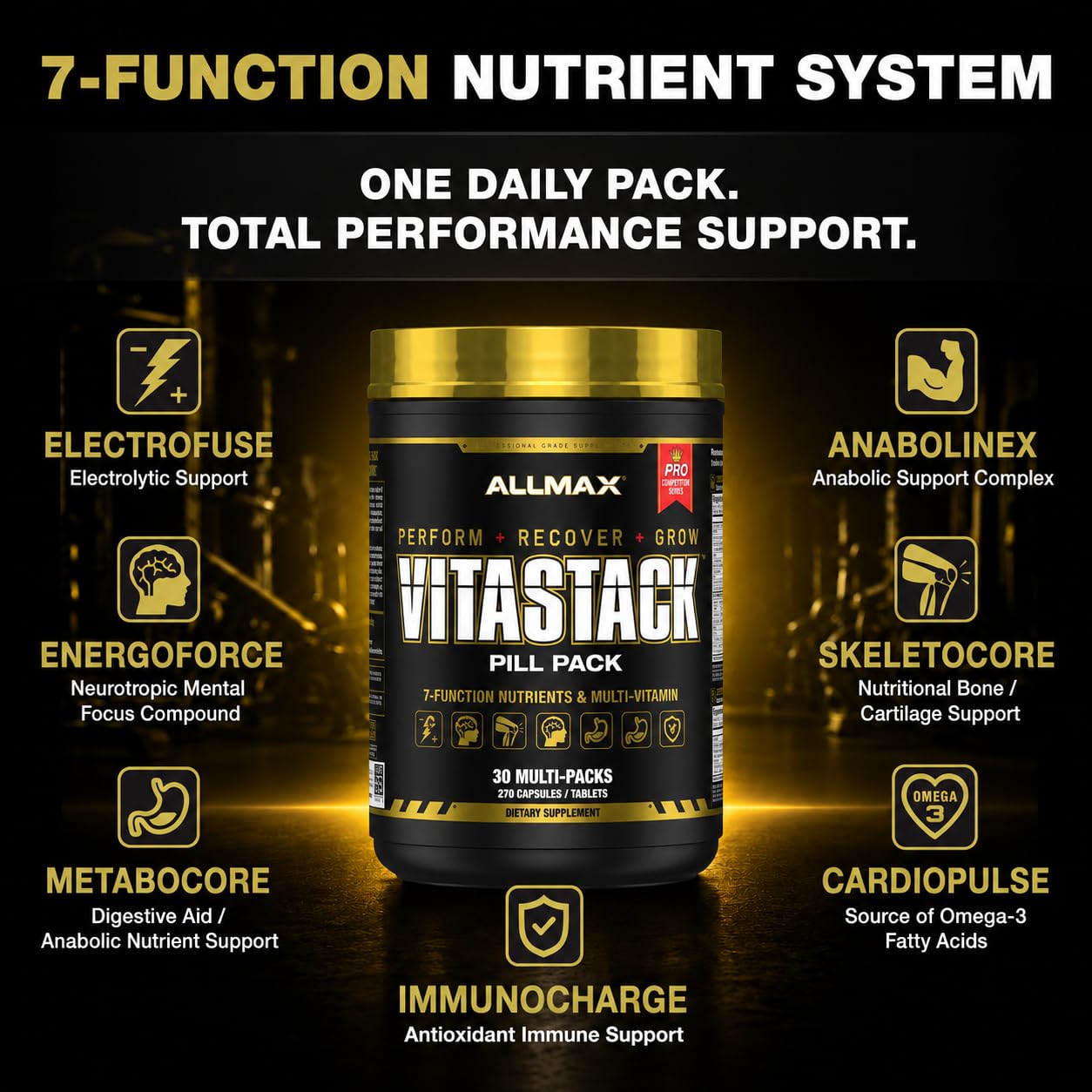 ALLMAX Vitastack Multivitamin Packs, 30 Count — Amazon image 2