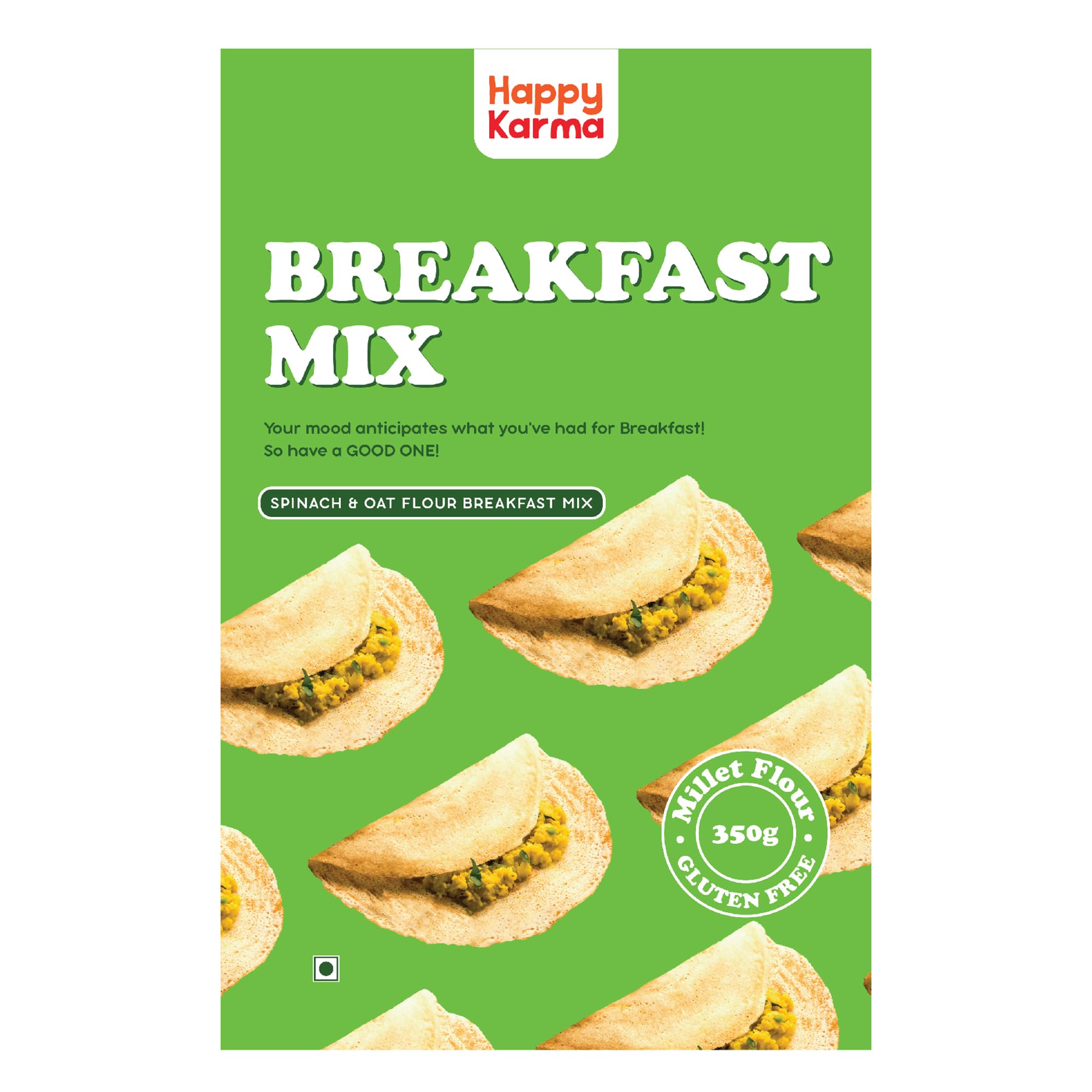 Happy Karma Spinach & Oat Flour Instant Chilla Dosa Mix, Healthy Breakfast Mix for Kids & Adults, Ready to Cook Break Fast Mix, Vegan, Gluten Free, No Maida, Keto Friendly, High Fibre Dosa - 350g (B0D3V41KJN) Amazon Price History, Amazon Price Tracker