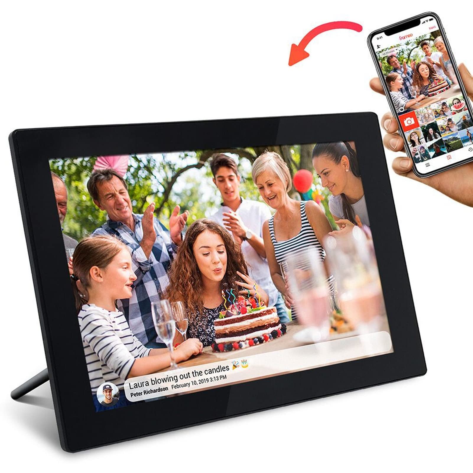 Digital Picture Frame 10.1 Inch WLAN Electronic Picture Frame With 1920 X 1200 IPS Full HD Touch - View #4