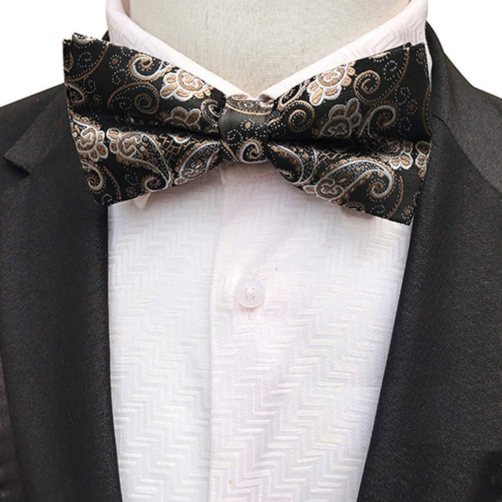Noeud papillon floral pour marié et costume de cérémonie élégant de mariage