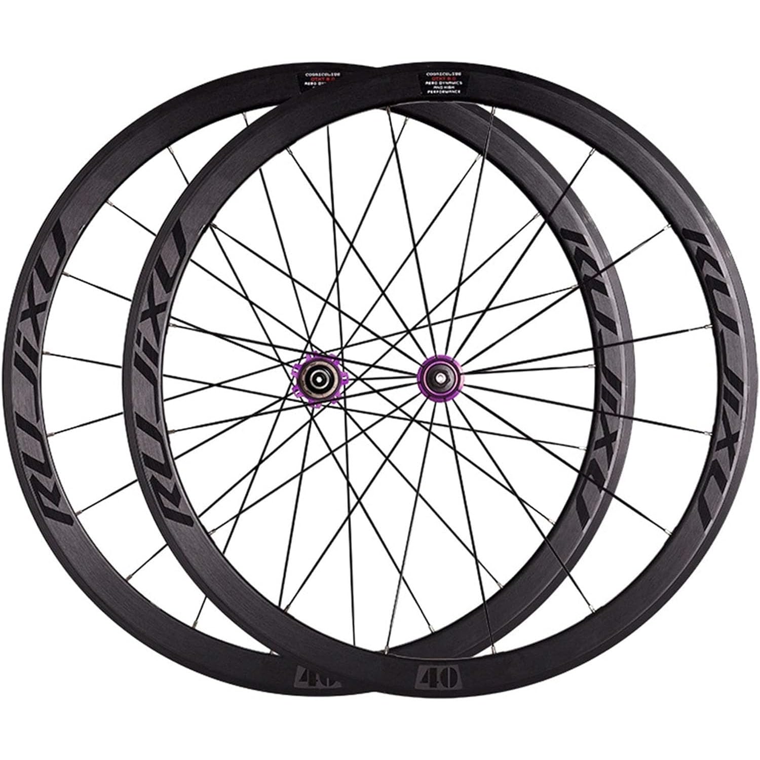 ZXGSXIOU Bike Wheelset 700C Rim 40Mm Quick Release Wheels V/C Brake Carbon Hub for 7 8 9 10 11 Speed Cassette 1925G Road Cruiser Bicycle