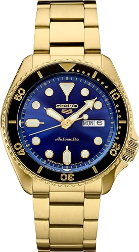 Miniatura 1 de SEIKO Reloj automático para hombre - Colección 5 Sports - Reloj deportivo para hombre con acabado dorado de acero inoxidable - Resistente al agua