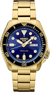 Reloj automático para hombre - Colección 5 Sports - Reloj deportivo para hombre con acabado dorado de acero inoxidable - Resistente al agua 100M