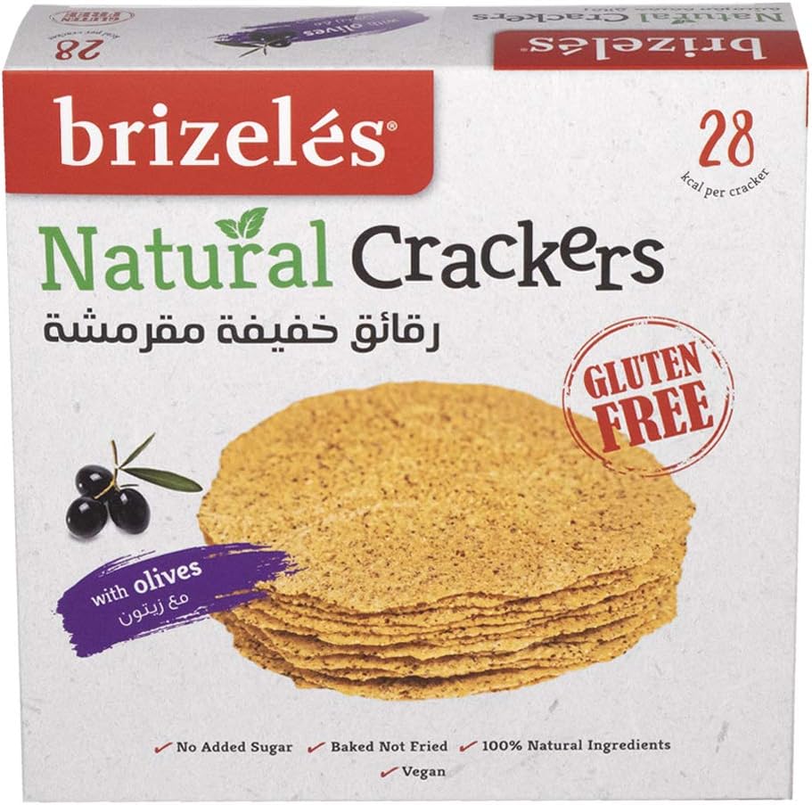 Brizeles Olives Gluten-Free, Gourmet Savoury Crispy Cracker, 105g