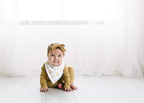 Miniatura 8 de Copper Pearl Baberos tipo bandana para bebé, paquete de 6 baberos de algodón suave para babear y dentición, baberos absorbentes para bebé,