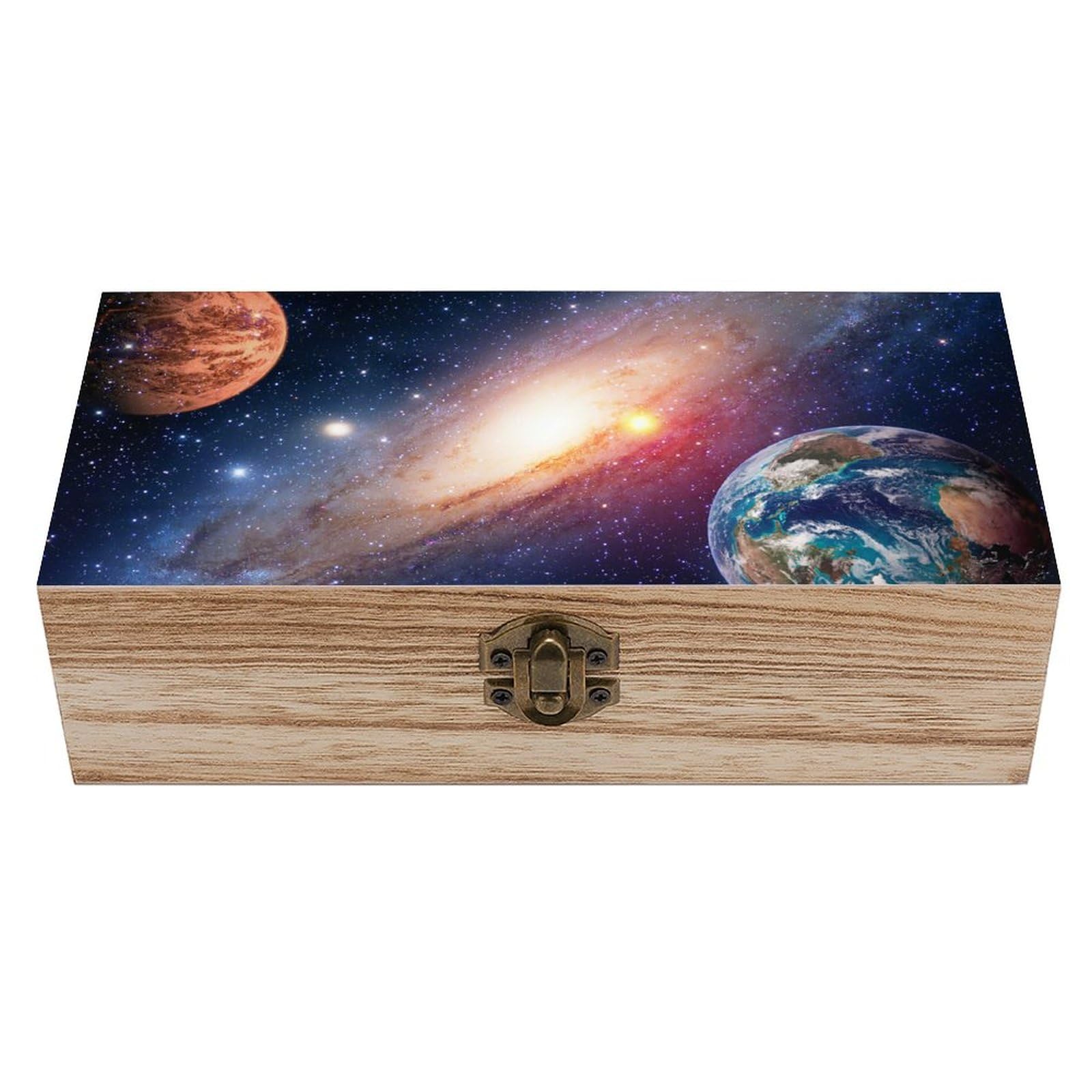 Amazon.co.jp: ナチュラルな 木製 カラフルな星空 収納ボックス 木箱 