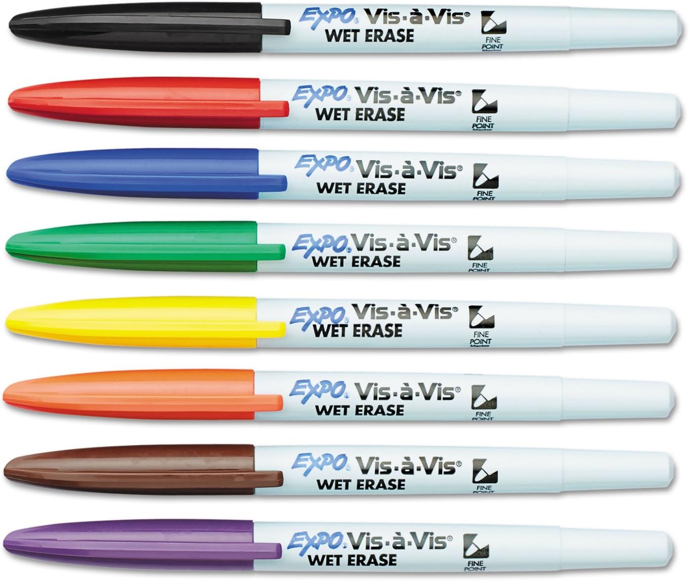 EXPO VisaVis WetErase Marker, Fine Point, 8Color Set (SAN16078) Dry Erase