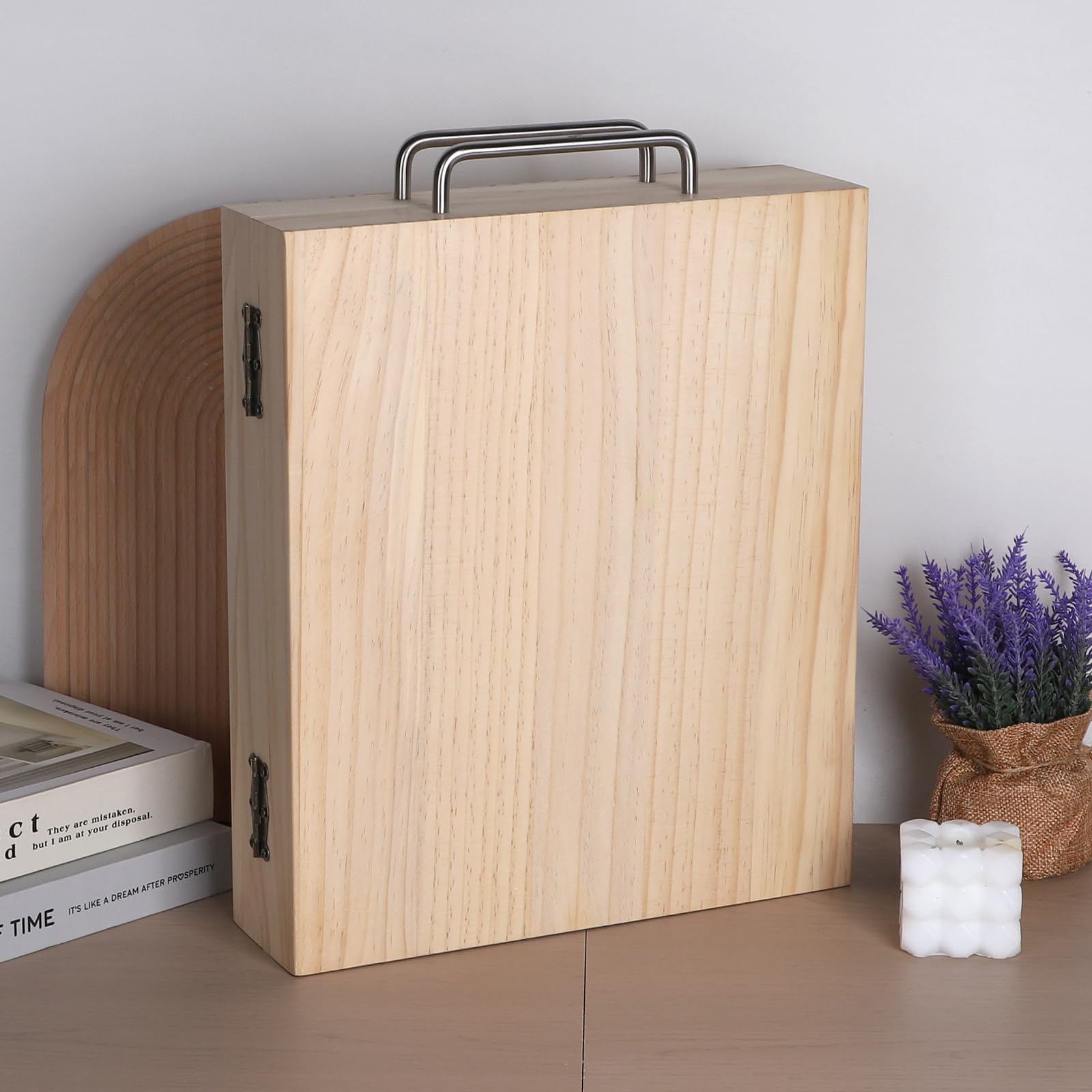 CPROSP 72 Ranuras Caja Almacenaje Madera Aceites Esenciales, Caja de Almacenaje de Madera de Aceites Esenciales y Aromaterapia, para Perfumes, CosméTica, Fragancias, Makeup y Pintalabios