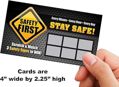 Miniatura 2 de Generic Safety First Scratch and Win - (100 unidades) - Entradas de juego para raspar de seguridad en el lugar de trabajo - Incentivo para empleados