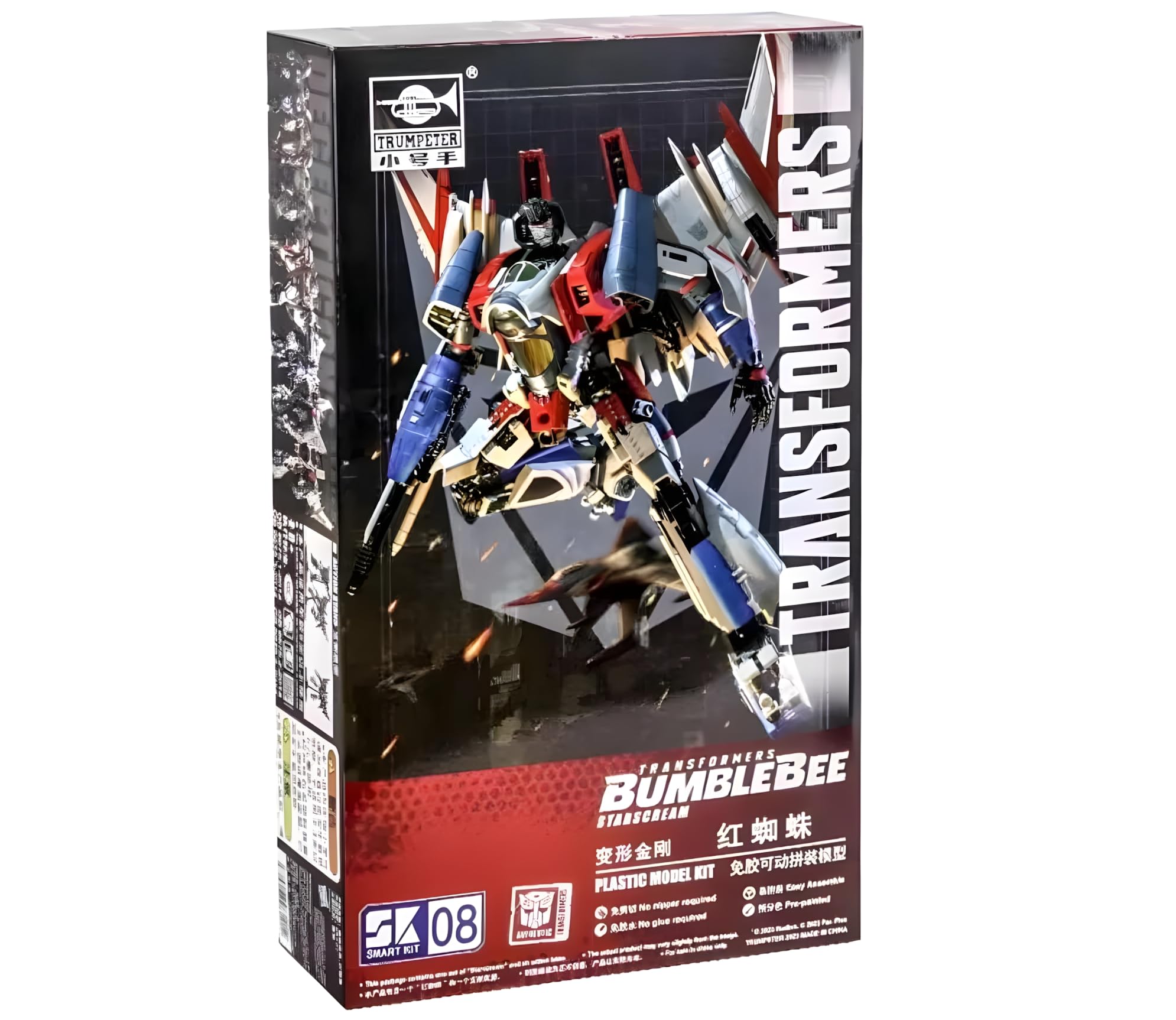Hobbyboss Trumpeter 03121 Transformatory Starscream SK08 Smart Kit - Robot Figurka akcji, Zestaw modeli plastikowych