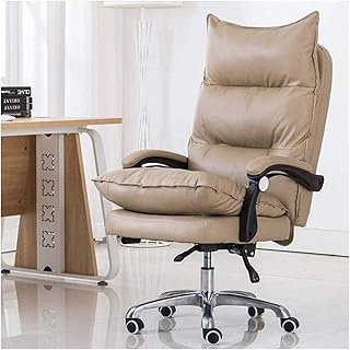 WANGXIAOYUE Silla de Oficina Silla de Juego de Masaje Masaje Alto Ergonómico Casa para el hogar Silla reclinable de Escritorio de computadora Silla de Rodillas (Color : Khaki, Size : 58x50x113cm)