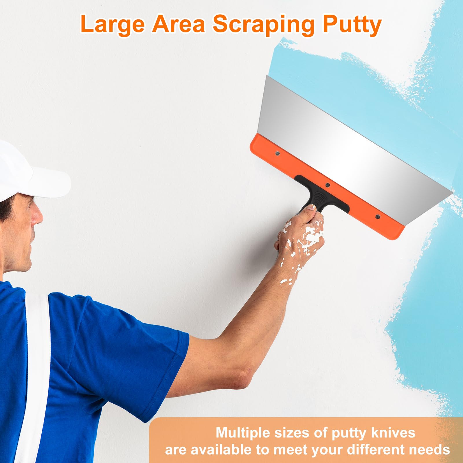 Set di Spatole in Acciaio Inossidabile per Stucco, 13 Pezzi Coltelli di Spatola per Stucco, Raschietti per Pareti, Frattazzo Spatole per Stucco Cartongesso, Kit di Utensili Manuali per Cartongesso