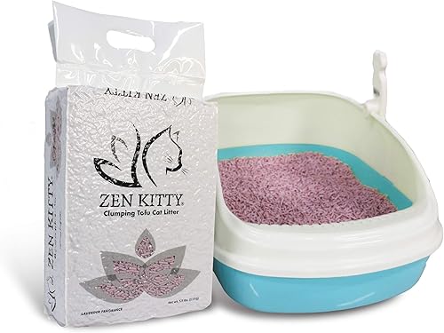 Miniatura 3 de ZenKitty - Arena para gatos con tofu aglutinante fragancia lavanda, morado (20030)