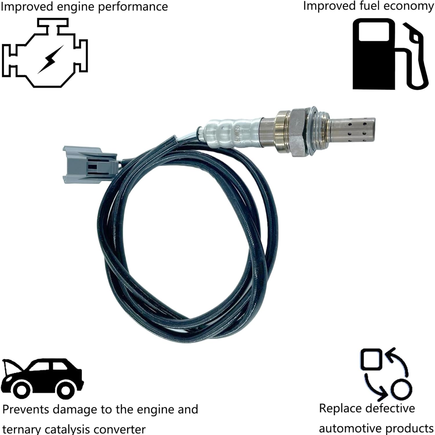Dropwater 1 Pair Upstream and Downstream O2 Sensors Replacement for Honda 2007 2006 2005 2004 2003 Accord 2.4L,Replaces#234-9040 234-4797,Set of 2pcs
